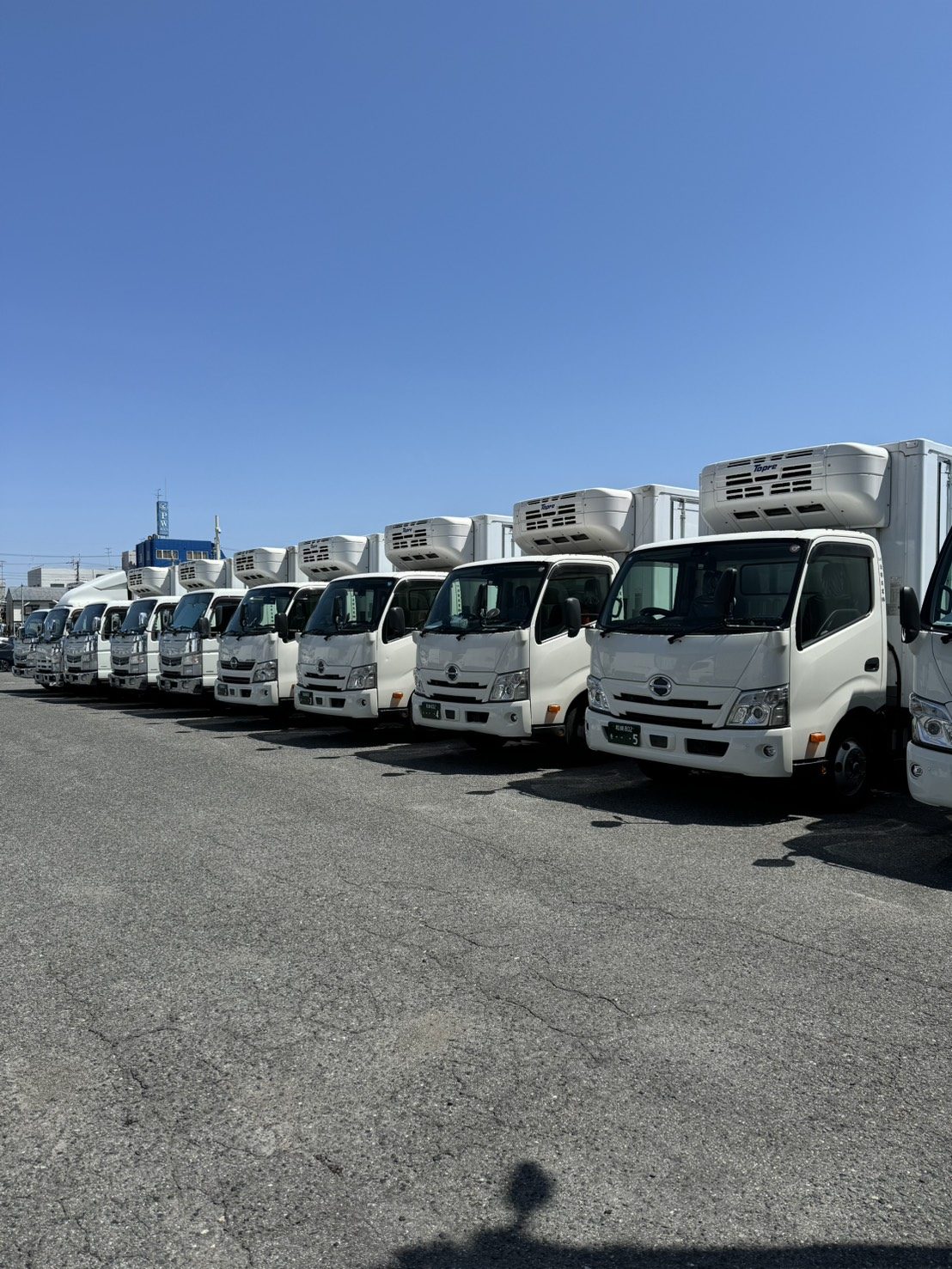 整列する清華実業の保有車両